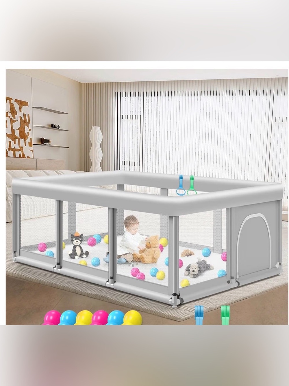 Playard with Mesh Panels (74 x 50 in.)